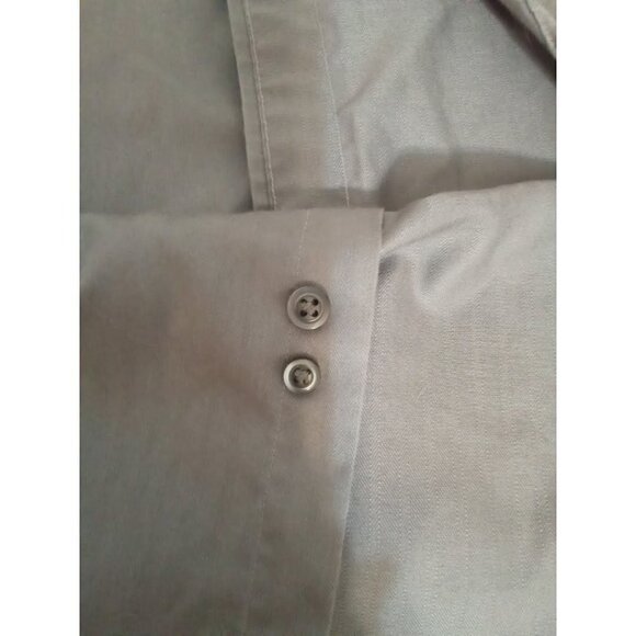 Joseph Abboud Gray Striped Regular Fit Dress Button Down Shirt Neck Sz 20 Tall - Picture 9 of 10